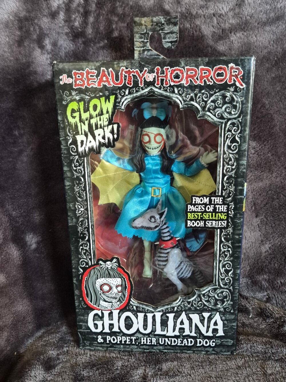 2025 NECA The Beauty Of Horror Ghouliana Poppet Her Undead Dog Glow in the Dark